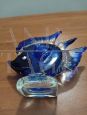 Blue Murano glass fish sculpture attr. Cenedese