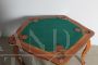 1940s Art Deco poker gaming table in elm with green baize top