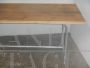 Vintage fir table on aluminum base, 1960s