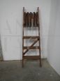 Vintage stepladder in larch wood, Italy 1960s