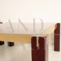 Pair of Faraone coffee tables by Renato Polidori for Skipper in wood, brass and smoked glass