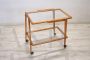 Vintage bar trolley in beech wood and glass, 1950s