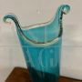 La Murrina vase in turquoise and gold Murano glass