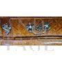 Antique Louis XV style rounded chest of drawers with marqueterie inlays