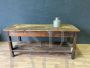 Large antique larch workbench table