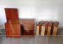 Modular cabinet in mahogany, Italian design from the 1960s