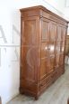 Large antique 4-door walnut wardrobe from the 19th century