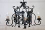 Antique style wrought iron chandelier with 5 lights