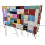 Dresser with 4 drawers in colored glass