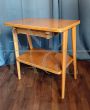 Vintage light wood TV console table