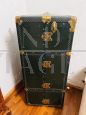 Vintage 1930s travel trunk with coat hangers