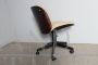 Swivel office chair by Ico Parisi for Mim Roma in rosewood