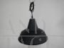 Industrial black metal funnel ceiling lamp, D35 - 1950