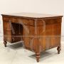 Antique Louis Philippe desk in walnut with large drawers, 19th century Italy