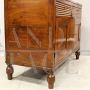 Antique Charles X sideboard in walnut with fluted drawers, Italy 19th century