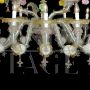 Rezzonico style boat chandelier in multicolored Murano glass