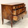 Antique Directoire period chest of drawers in walnut, Italy 18th century