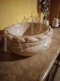 Antique style white marble bowl