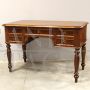 Antique Louis Philippe desk in walnut with drawers, 19th century Italy