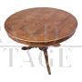 Antique round table with central leg