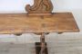 Antique carved bench from the second half of the 19th century in solid walnut