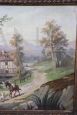 Pair of paintings with bucolic landscapes signed and dated 1890