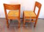 2 80's kitchen chairs with straw seat