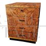 Small art deco drawer unit in thuja briar