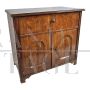 Antique style two-door walnut sideboard with drop-down compartment