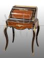 Antique French Napoleon III drop front ladies desk in precious exotic woods