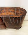 Art Deco buffet sideboard in briar with drawers and doors