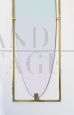 Full-length modern design mirror in brass