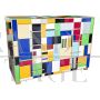 Design dresser covered with multicolored Murano glass tiles