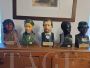 Set of 5 educational busts from the 1920s - 1930s depicting different ethnic groups