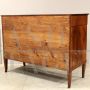 Antique chest of drawers from the Directoire period in walnut, 18th century Italy