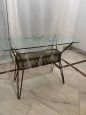 Vintage brass coffee table attributed to Cesare Lacca for Fontana Arte, 1950s