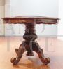 French Baroque style table in briar walnut