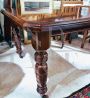 Antique English extendable table with crank, from the late 19th century