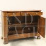 Antique Louis Philippe sideboard in walnut with two doors, 19th century