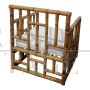 Pair of bamboo and rattan armchairs