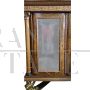 Antique Empire style display cabinet sideboard with columns and caryatids