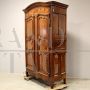 Antique Louis XV wardrobe or cupboard in inlaid walnut, 18th century