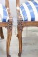 Set of four antique walnut gondola chairs, Italy 19th century