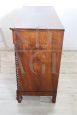 Antique Louis Philippe period walnut dresser with turned corners