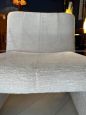 Vintage armchair with a modern design in white velvet, 1970s