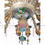 Multicolored Murano glass chandelier, Rezzonico style