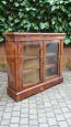 Small antique Napoleon III display cabinet in walnut briar