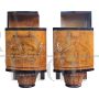 Pair of Art Deco bedside tables with double top, Italy 1930s-40s        