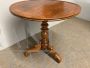 Antique round snap top walnut table from the Louis Philippe era - 1850