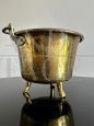 Brass cauldron vase, Italy 1940s